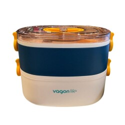 Vagon Life Çelik Yemek Termosu 2 Katlı Sefertası Bl50251-2 Kulplu - 8