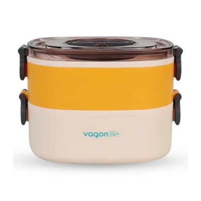 Vagon Life Çelik Yemek Termosu 2 Katlı Sefertası Bl50251-2 Kulplu - 9