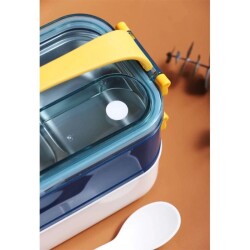 Vagon Life Çelik Yemek Termosu 2 Katlı Sefertası XC462 Kulplu 1400 ML - 5
