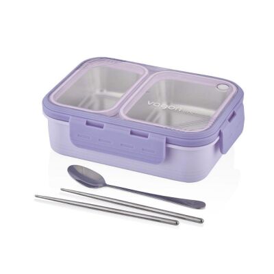 Vagon Life İki Bölmeli Çelik Yemek Termosu 700 ML XC7096 - 2