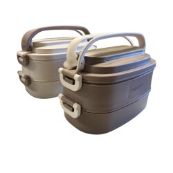 Vagon Life İki Katlı Çelik Yemek Kabı 1140 ML - 1