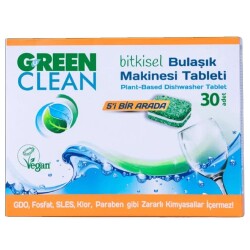 U Green Clean Vegan Bulaşık Makinesi Tableti 30lu - U Green Clean
