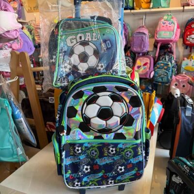 Vest Çek Çekli Okul Çantası ve Beslenme Çantası Futbol - 3
