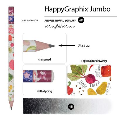 Visconti Kurşun Kalem Jumbo Hapy Graphix 4B Sofra - 4