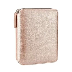 Vj Buffalo Zipper Folder Organizer Defter 14.8 cm x 21 Cm 100 Gr 80 Yap Çiz Sedefli Rose Gold - Victorias Journal