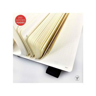 Vj Copelle Kraft Bujo Dolma Kalem Defteri 14 x 21 Cm 120 Gr Krem 120 Yap Noktalı Siyah 8921 - 2