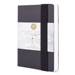 Vj Copelle Kraft Bujo Dolma Kalem Defteri 14 x 21 Cm 120 Gr Krem 120 Yap Noktalı Siyah 8921 - Victorias Journal