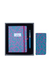 VJ Defter 14 x 20 Cm Kalem Çantası ve Monaco Kalem Pembe Yaprak - Victorias Journal