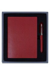 VJ Defter 14 x 20 Cm ve Monaco Kalem Bordo - Victorias Journal