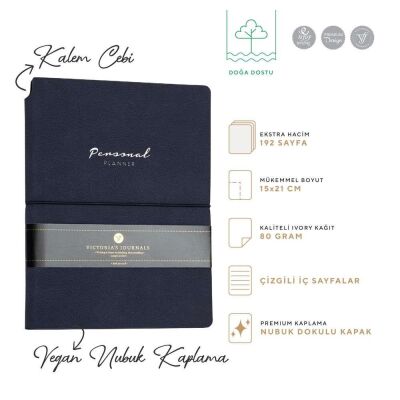 Vj Defter A5 Kuka 80 Gr Lacivert 96 Yp Çizgili 124-1089 - 4