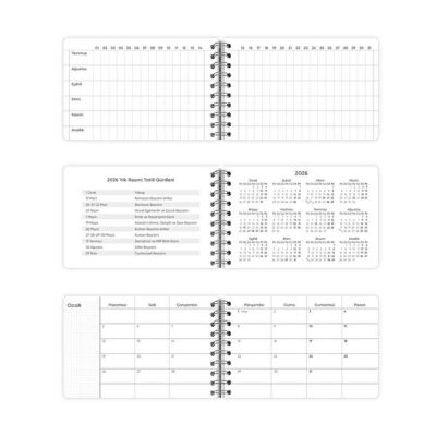 Vj Spiralli Yatay Cep Ajandası Haftalık 13.5 Cm x 9.5 Cm 226-2561 - 3