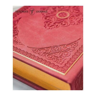 Vj Vintage Old Book Defter 12 x 17 Cm 128 Yap Çizgili Kırmızı - 4