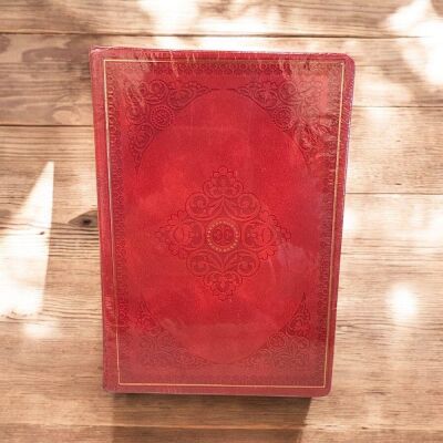 Vj Vintage Old Book Defter 12 x 17 Cm 128 Yap Çizgili Kırmızı - 6