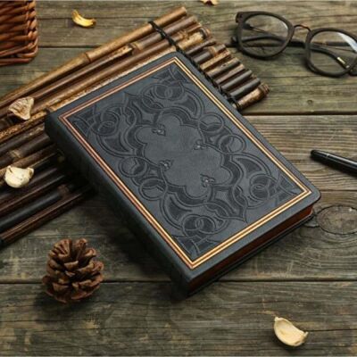 Vj Vintage Old Book Defter 14 x 20 Cm 80 Gr 160 Yap Çizgili Füme - 2