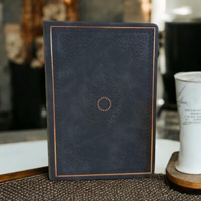 Vj Vintage Old Sketch Book 12 x 17 Cm Mat Siyah 1184 - 6