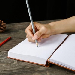 Vj Vintage Old Sketch Book Kahverengi 8699 - 2