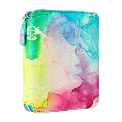 Vj Zipper Organizer Defter 10 x 14 Cm 120 Gr 80 Yap Çizgili 7379 Mavi Desenli - 1