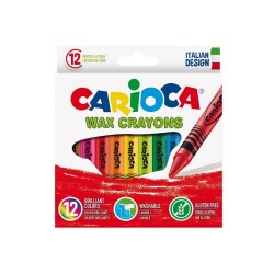 Wax Yıkanabilir Pastel Boya Kalemi 12li - Carioca