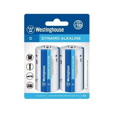 Westinghouse Dynamo Alkaline D Boy Pil 2'li