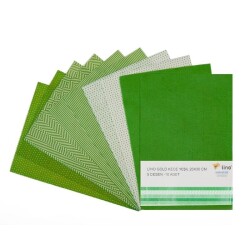 Yeşil Keçe 5 Desen 10lu 20 x 30 cm - Lino