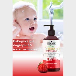 Yeşil Marka Doğal Bebek Şampuanı 400 ML Çilekli - 4