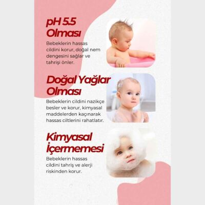 Yeşil Marka Doğal Bebek Şampuanı 400 ML Çilekli - 5