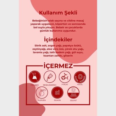 Yeşil Marka Doğal Bebek Şampuanı 400 ML Çilekli - 6