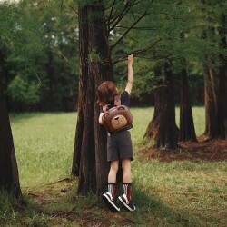 ZOYZOII Forest Serisi Cute Big Brown Bear Sırt Çantası - 3